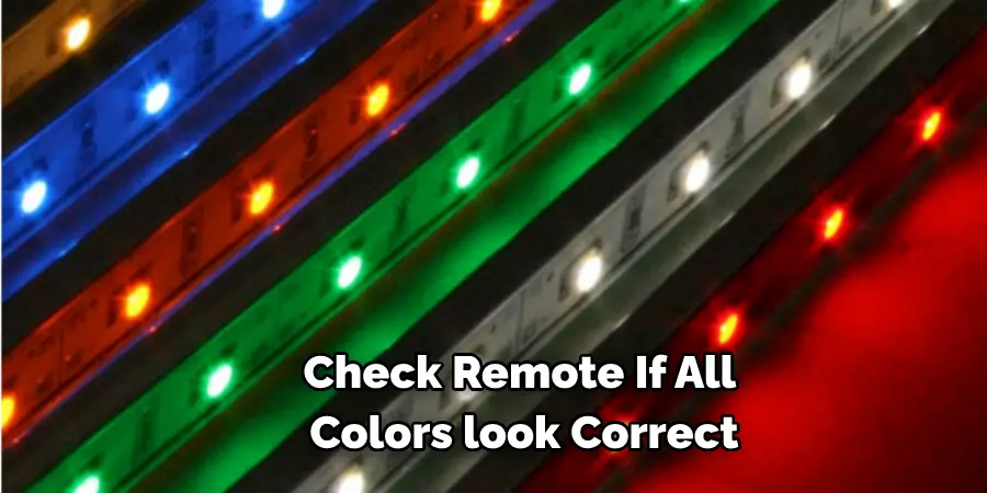 Check Remote If All Colors look Correct