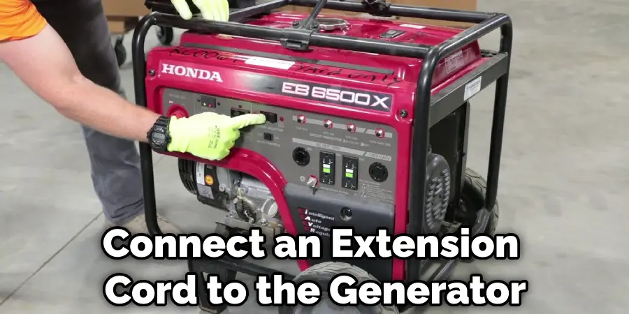 Connect an Extension Cord to the Generator