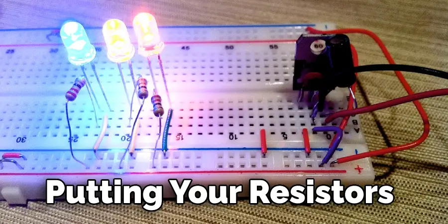 putting your resistors to led light