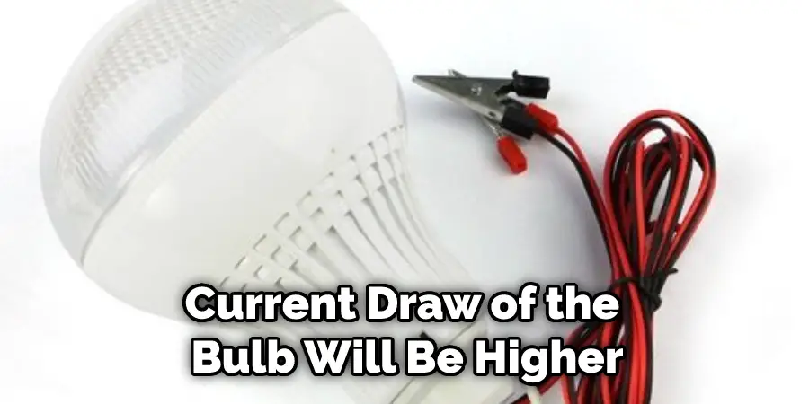 Current Draw of the Bulb Will Be Higher