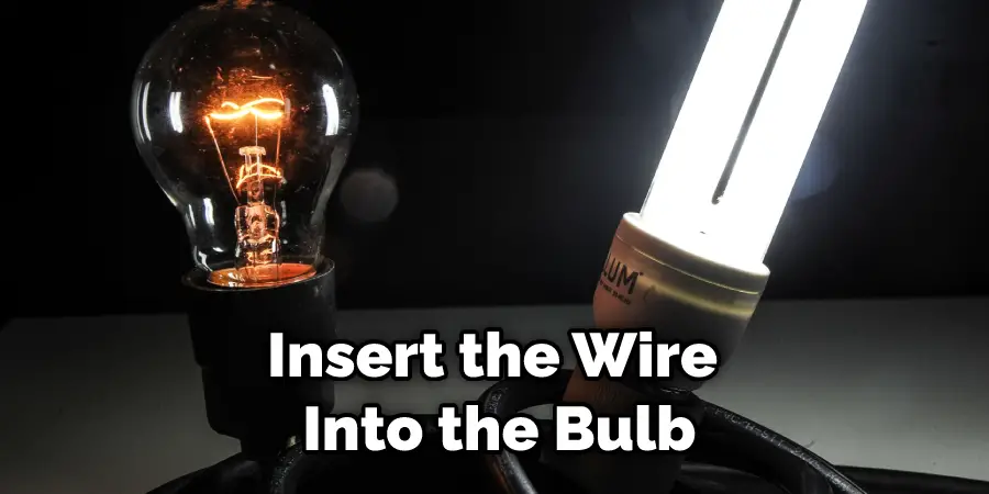 Insert the Wire  Into the Bulb