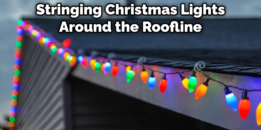 Stringing Christmas Lights Around the Roofline
