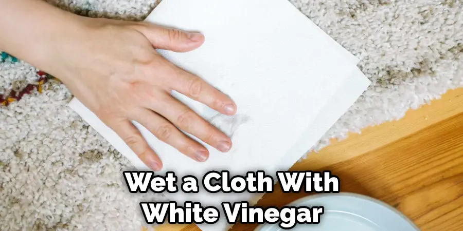 Wet a Cloth With White Vinegar