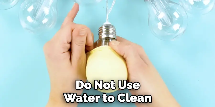 Do Not Use Water to Clean