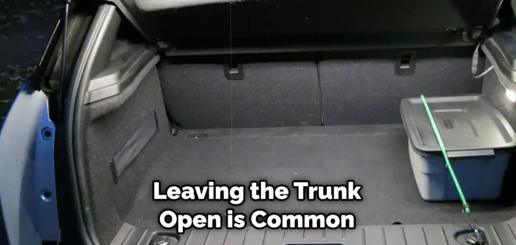 Leaving the Trunk Open is Common