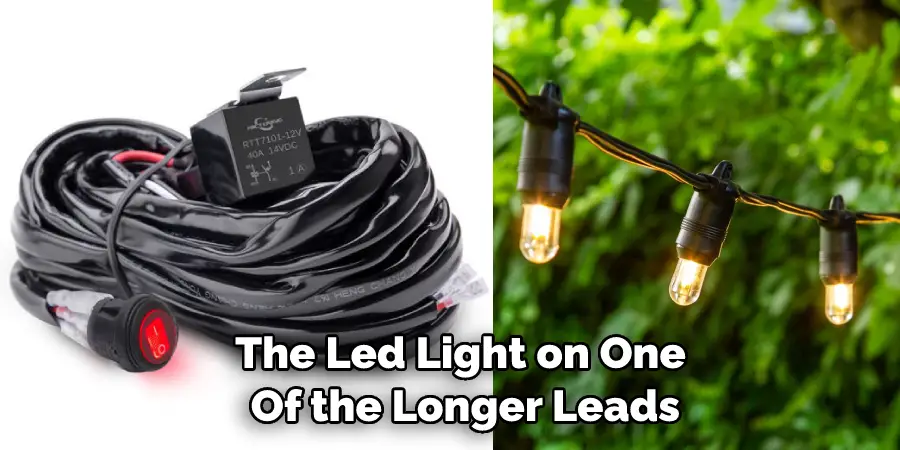 The Led Light on One  Of the Longer Leads