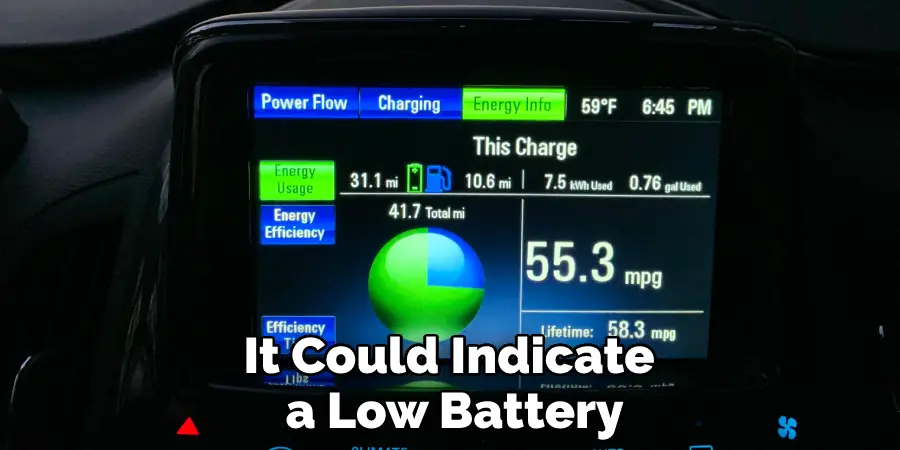 It Could Indicate a Low Battery