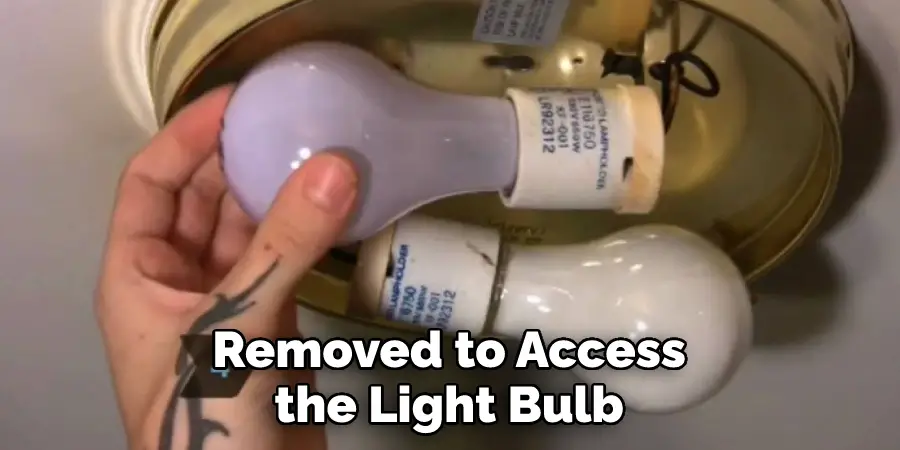 Removed to Access the Light Bulb