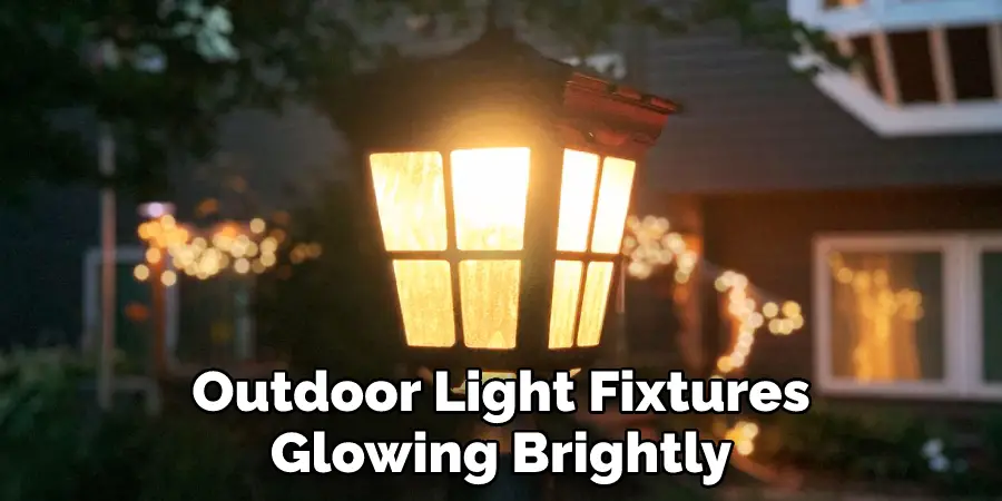 Outdoor Light Fixtures Glowing Brightly