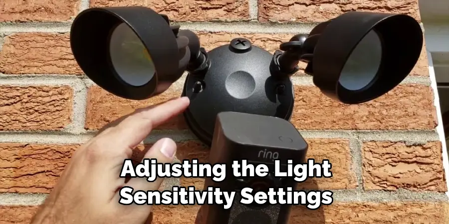 Adjusting the Light Sensitivity Settings