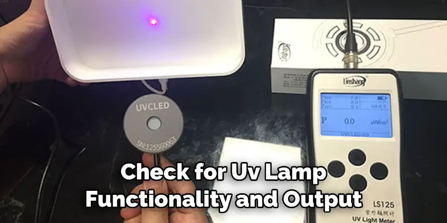 Check for Uv Lamp Functionality and Output